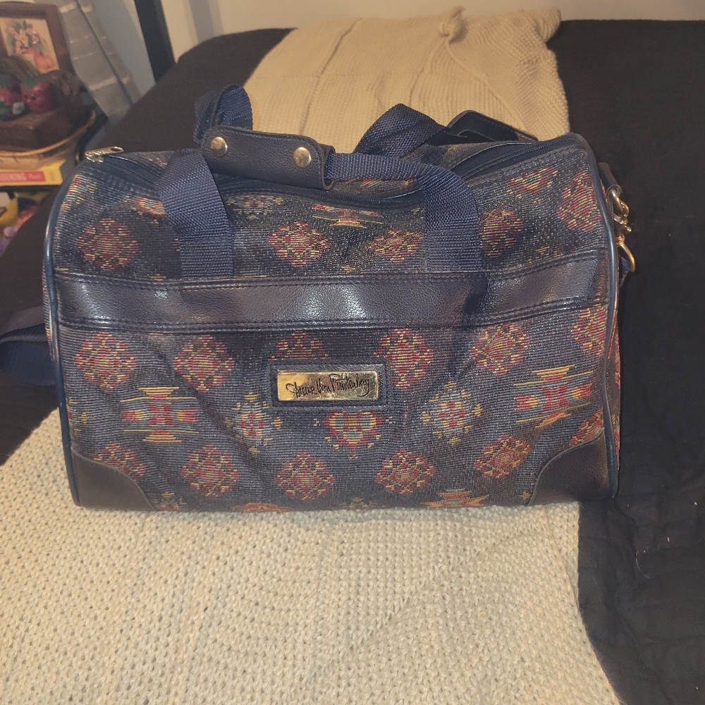 Vintage Diane Von Furstenberg Aztec Print Duffel